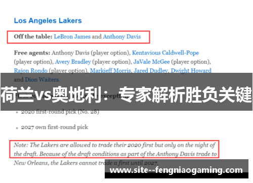 荷兰vs奥地利：专家解析胜负关键