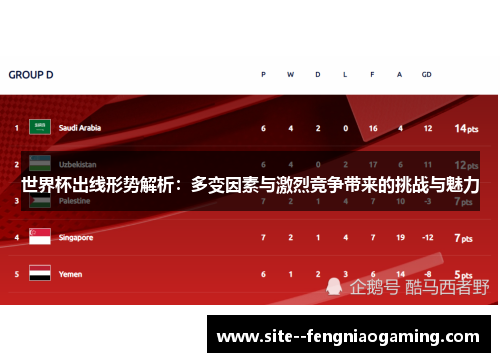 世界杯出线形势解析：多变因素与激烈竞争带来的挑战与魅力